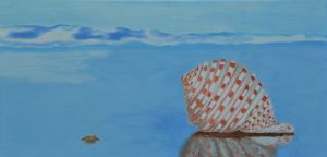 After the tide / oil on canvas / 30 x 60 cm / 2018